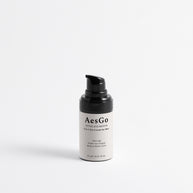 AesGo Total Eye Revive 3-in-1 eye cream packaging, formulated to target dark circles, puffiness, and fine lines around the delicate eye area.